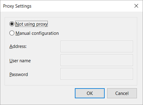 Configurações de Proxy