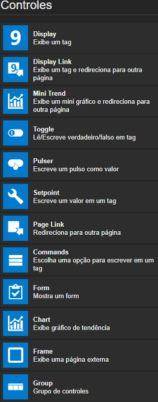 Controles de uma Página